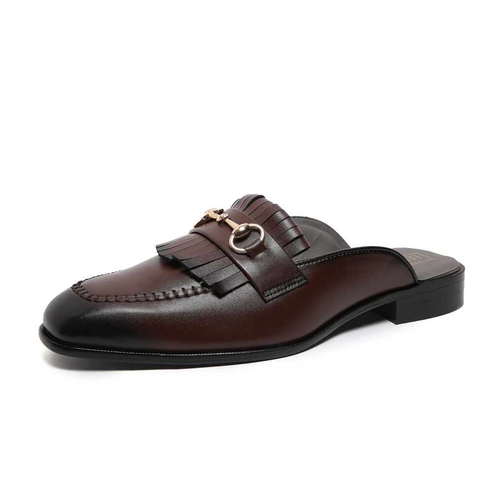 GUSTOSO - DARK TAN MULE - By Lusso