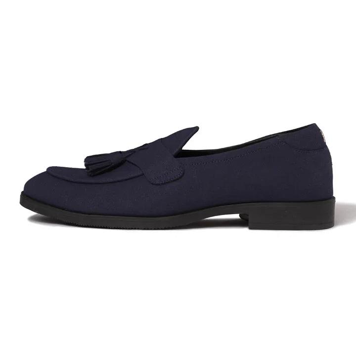 El Moho - Navy Blue Suede Tassel Slip-On - By Lusso