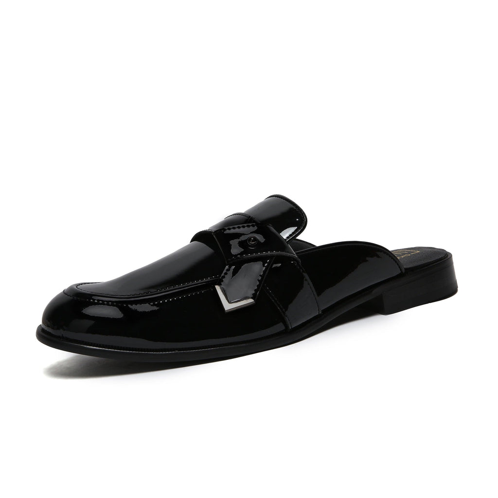 LUMBERG - PATENT BLACK SIDE LATCH MULE - By Lusso