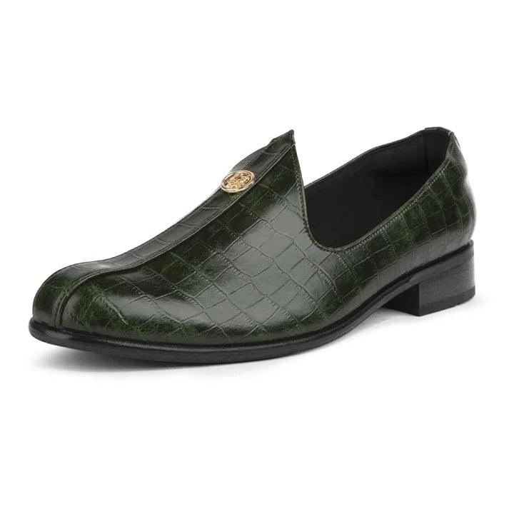 Elis - Brushoff Green Croco Signature Mojdi - By Lusso