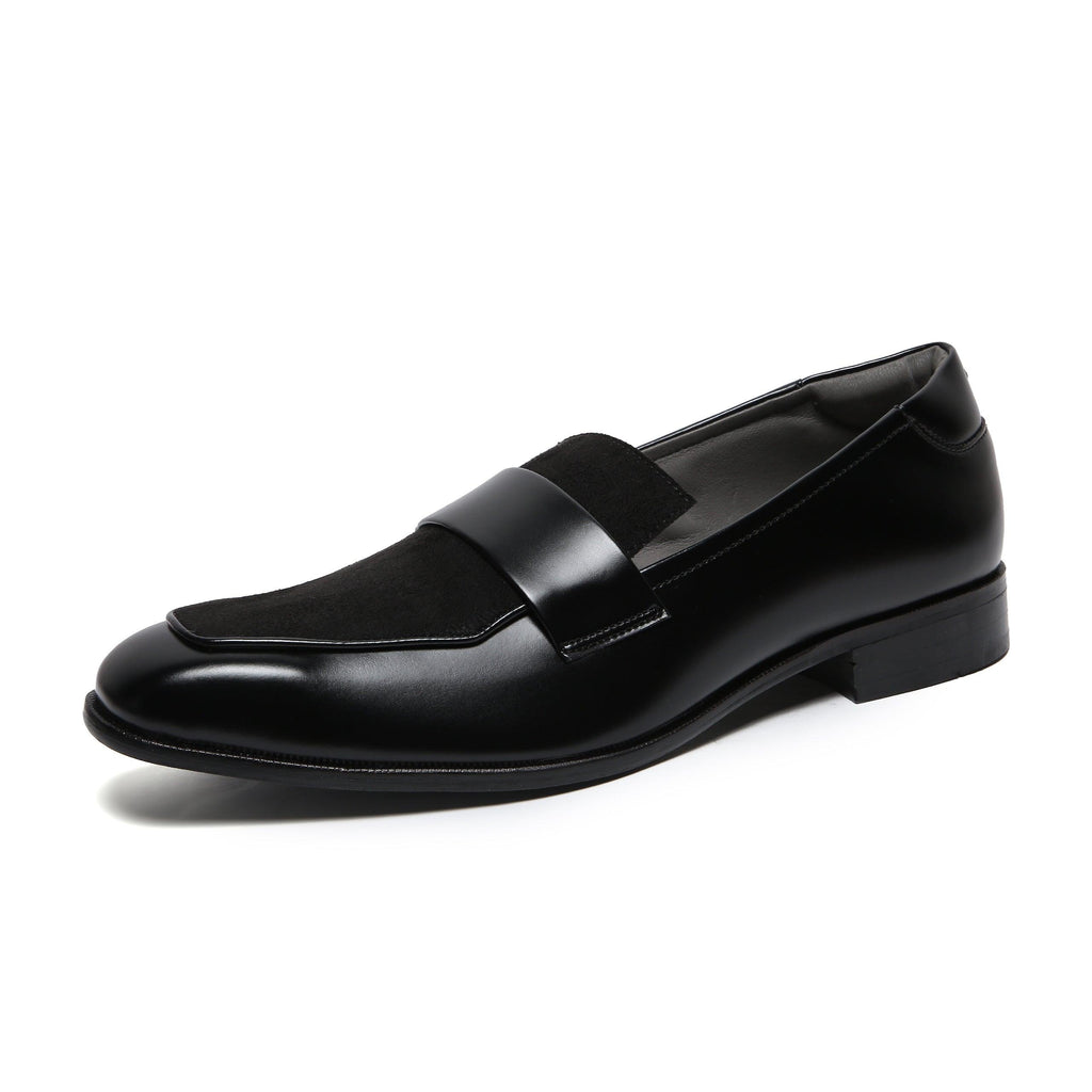 RABONE - BLACK SQUARE TOE SLIP-ON - By Lusso