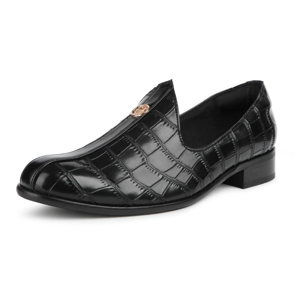 Elis - Black Croco Signature Mojdi - By Lusso