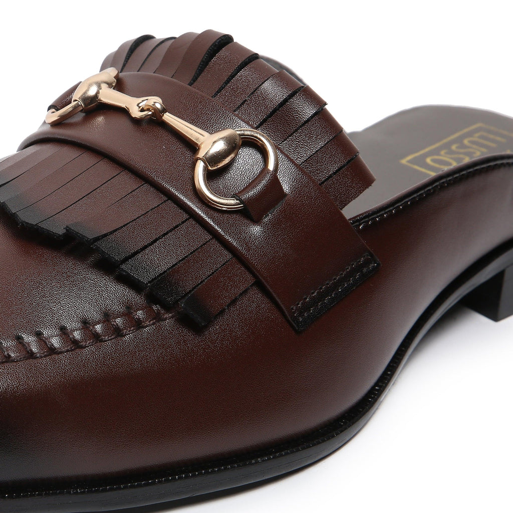 GUSTOSO - DARK TAN MULE - By Lusso