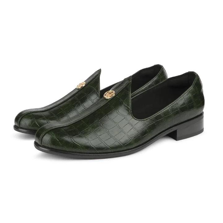 Elis - Brushoff Green Croco Signature Mojdi - By Lusso