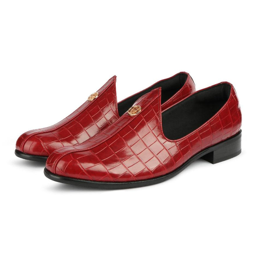 Elis - Cherry Croco Signature Mojdi - By Lusso