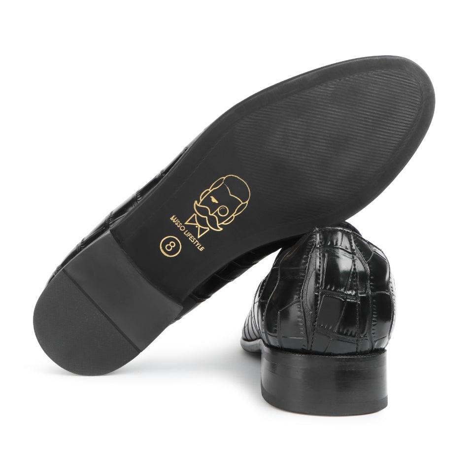 Elis - Black Croco Signature Mojdi - By Lusso