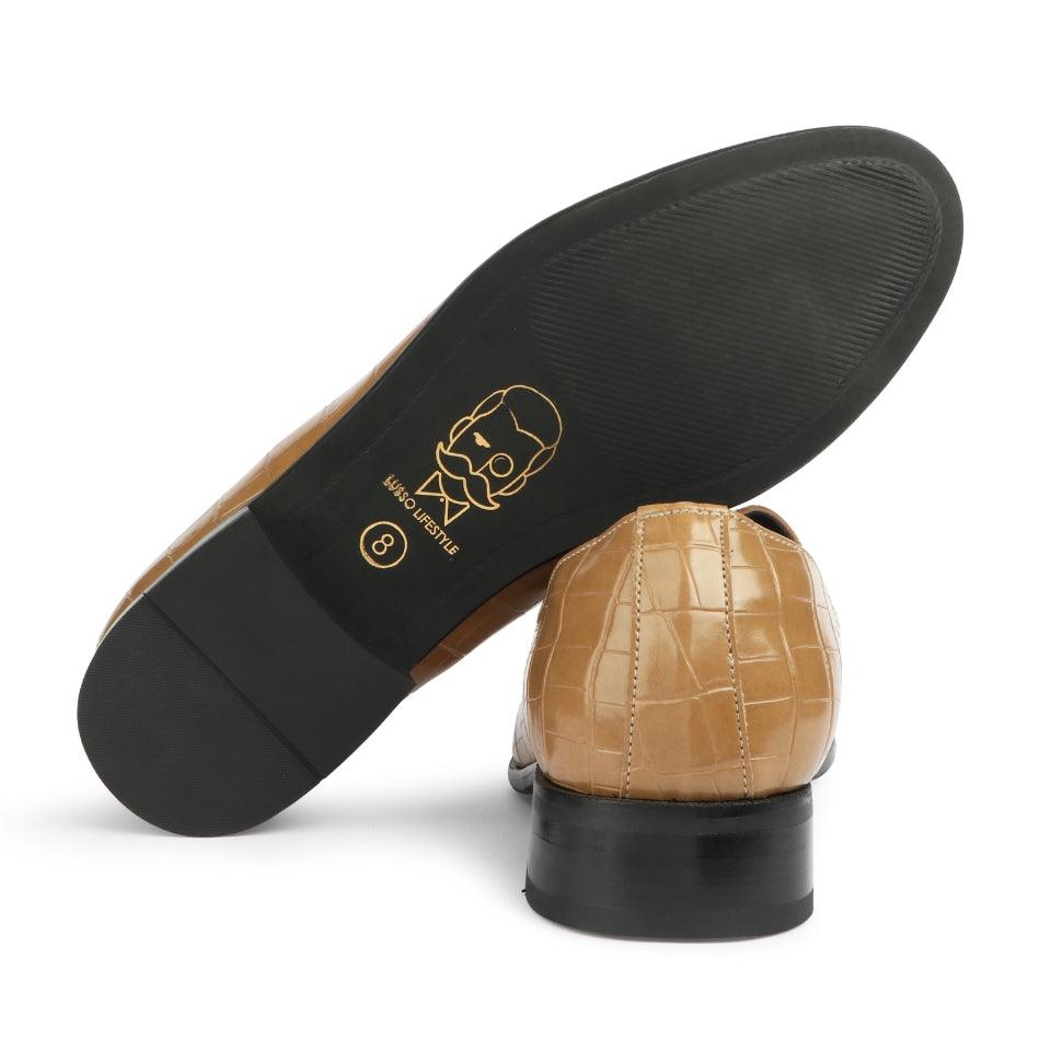 Elis - Beige Croco Signature Mojdi - By Lusso