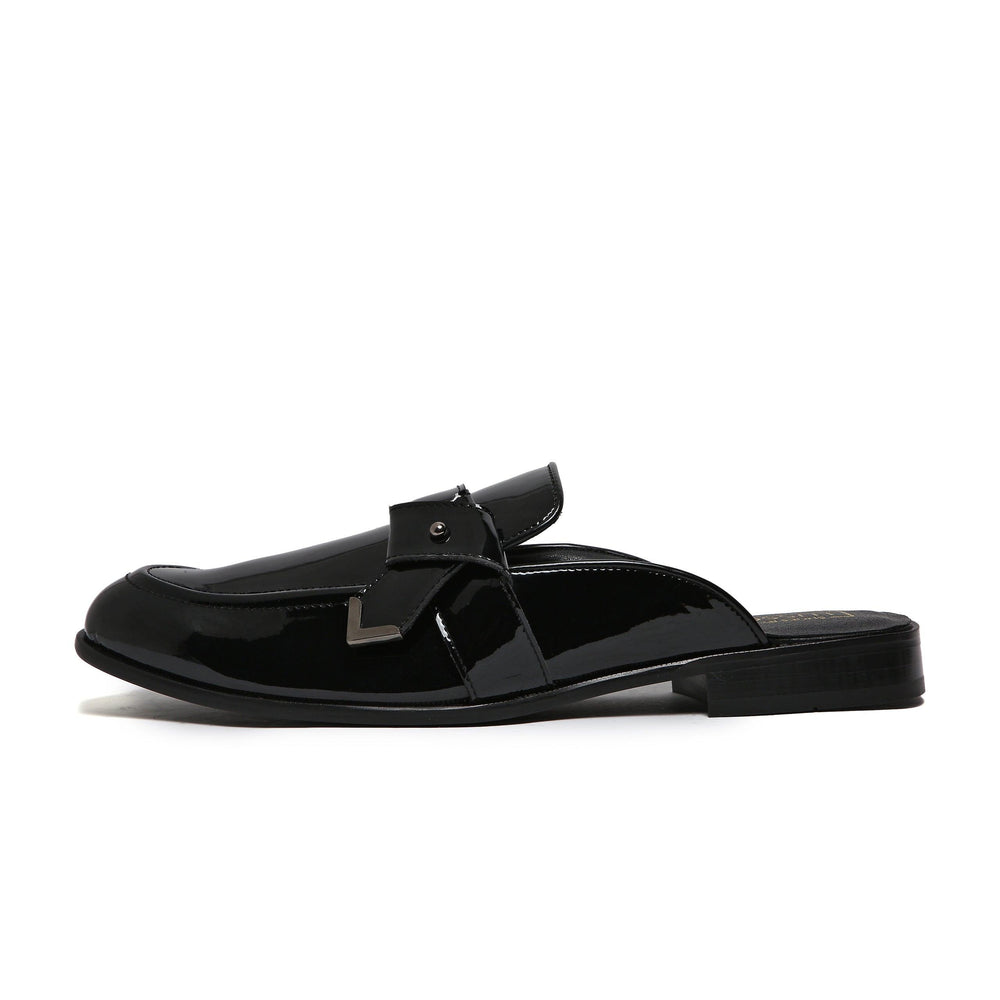 Lumberg - Patent Black Side Latch Mule