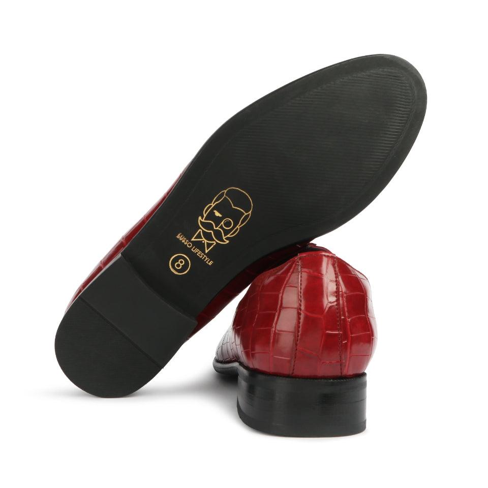 Elis - Cherry Croco Signature Mojdi - By Lusso