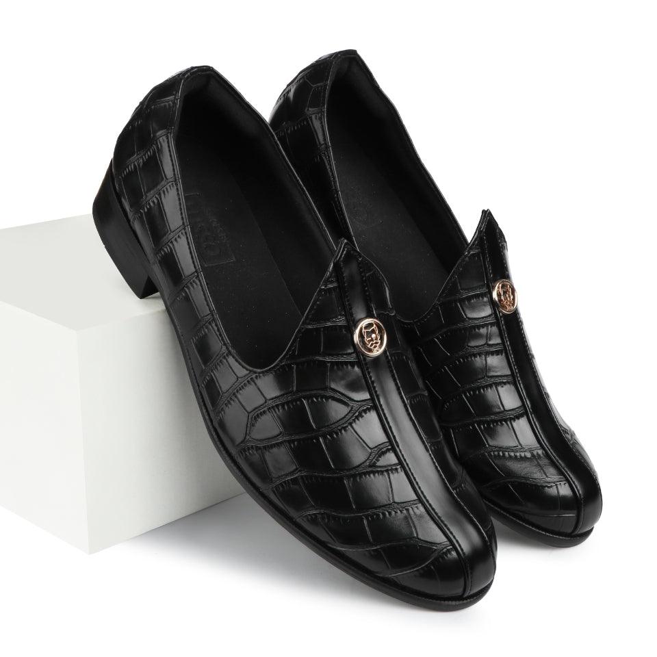 Elis - Black Croco Signature Mojdi - By Lusso