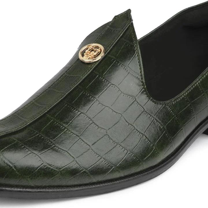 Elis - Brushoff Green Croco Signature Mojdi - By Lusso