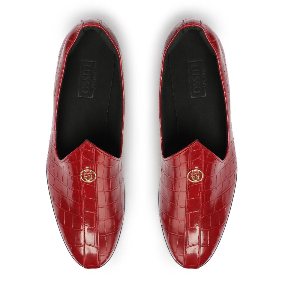 Elis - Cherry Croco Signature Mojdi - By Lusso