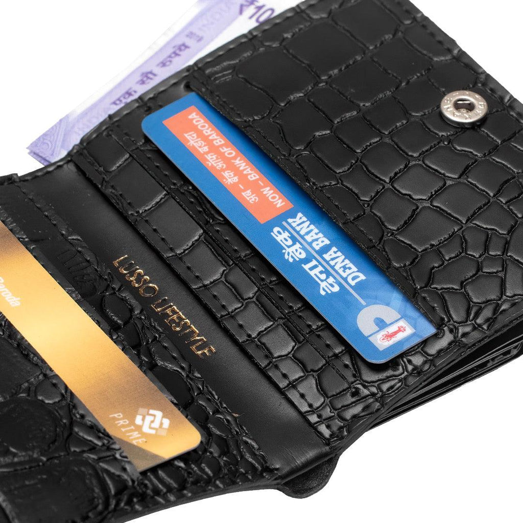 PLATO BLACK | Compact Wallet - By Lusso