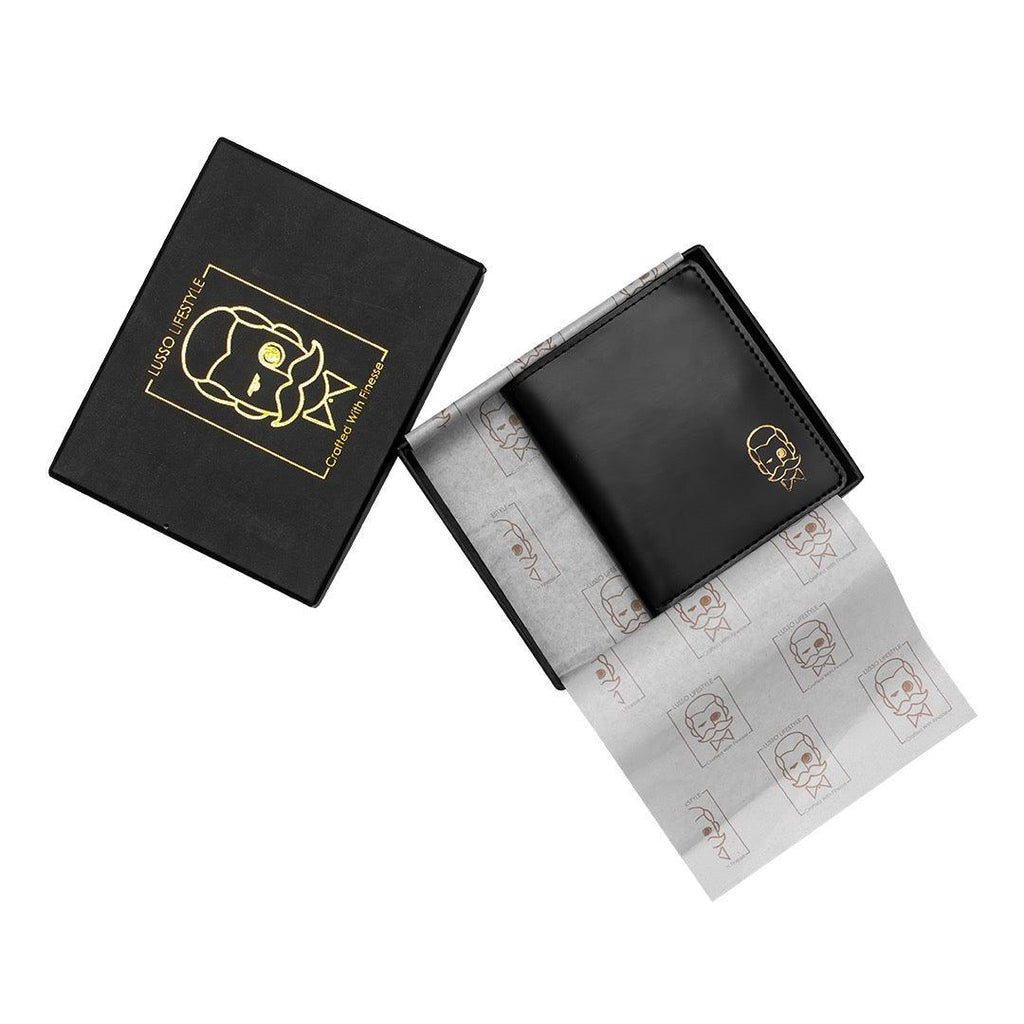 PLATO BLACK | Compact Wallet - By Lusso