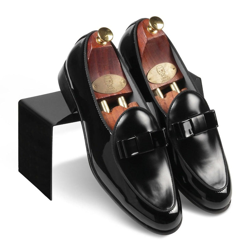 Catherine Black Tuxedo Slip-On - By Lusso