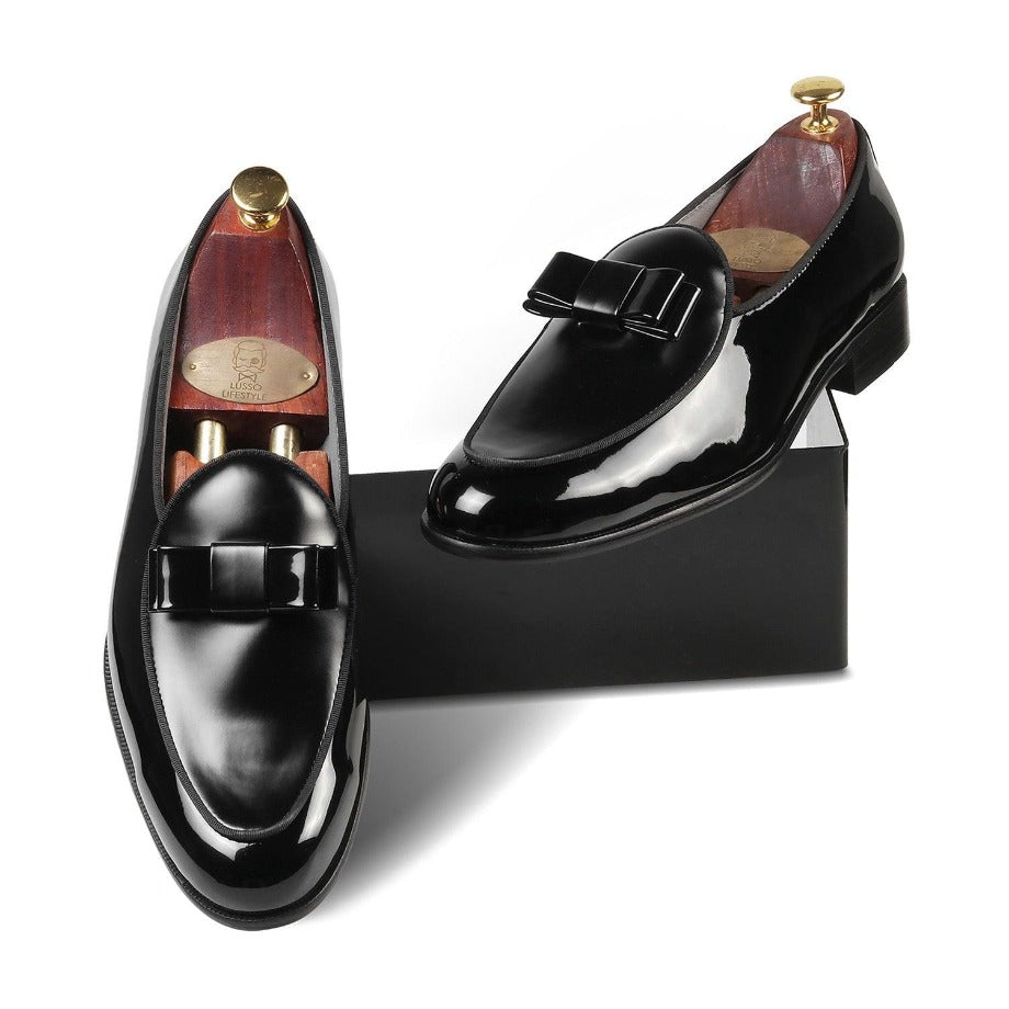 Catherine Black Tuxedo Slip-On - By Lusso