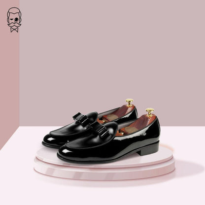 Catherine Black Tuxedo Slip-On - By Lusso
