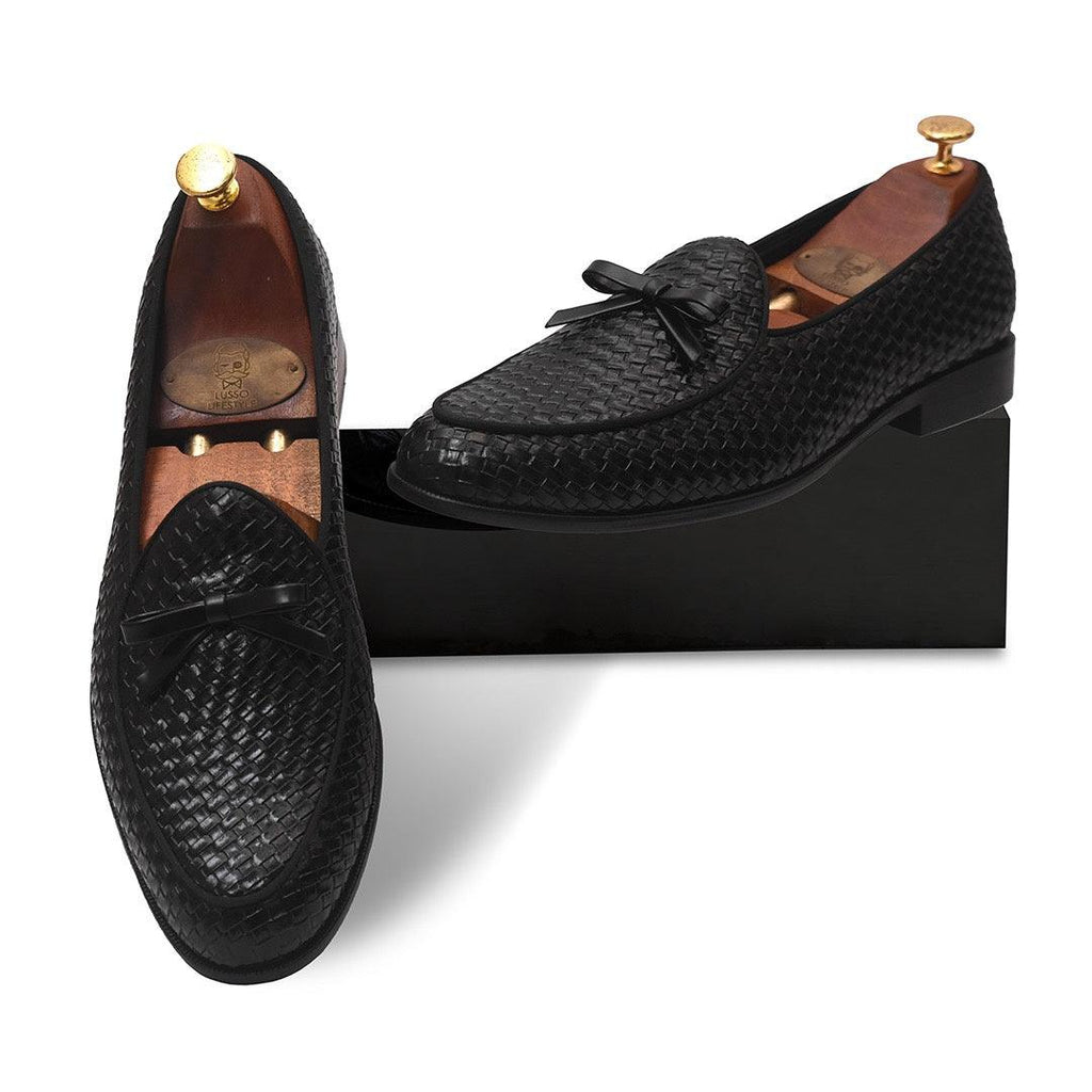HAMMEL - BLACK KNOT SLIP-ON - By Lusso