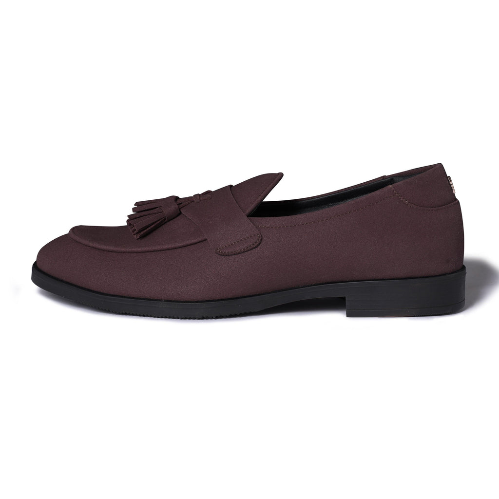 El Moho - Wine Suede Tassel Slip-On - By Lusso
