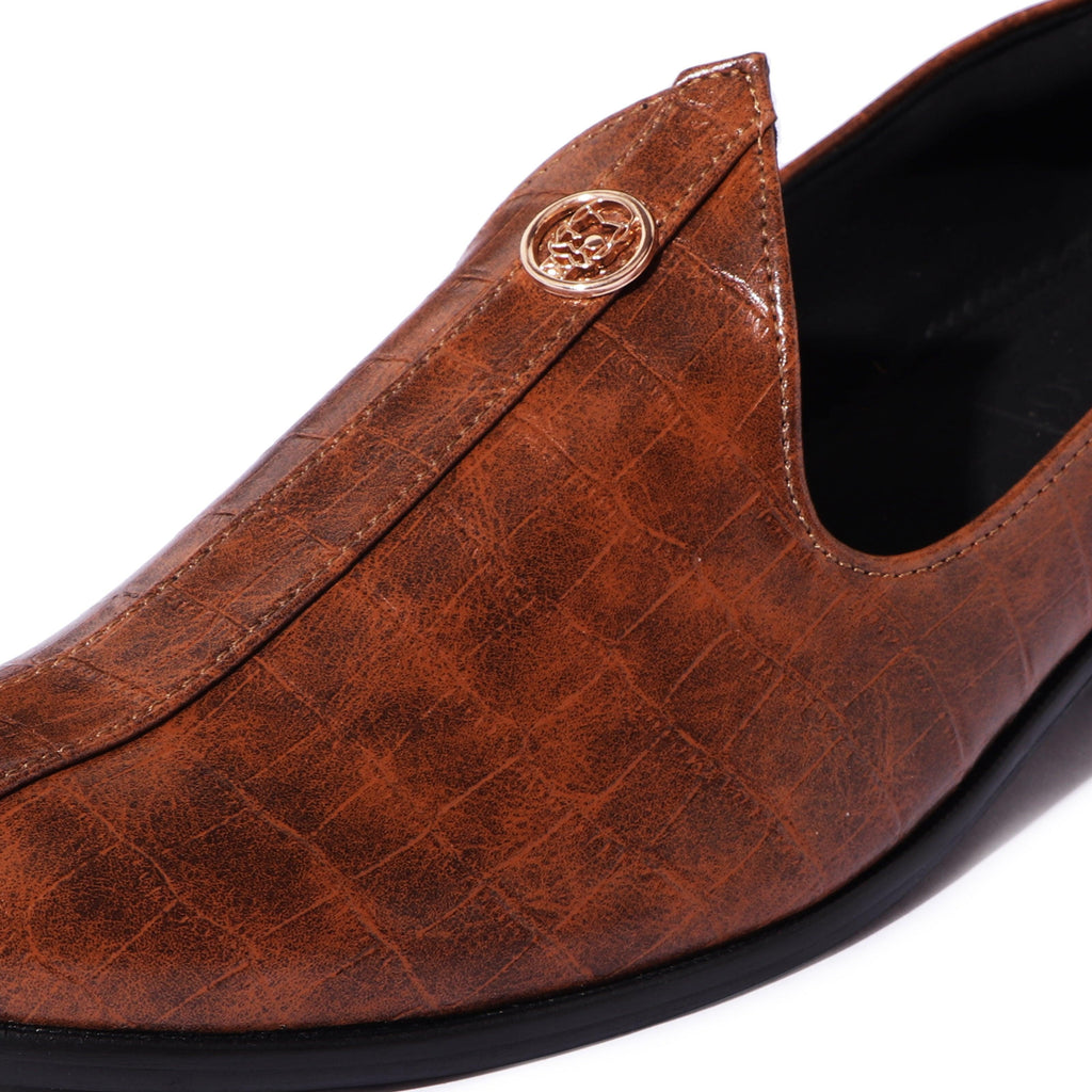 Elis - Brushoff Tan Croco Signature Mojdi - By Lusso