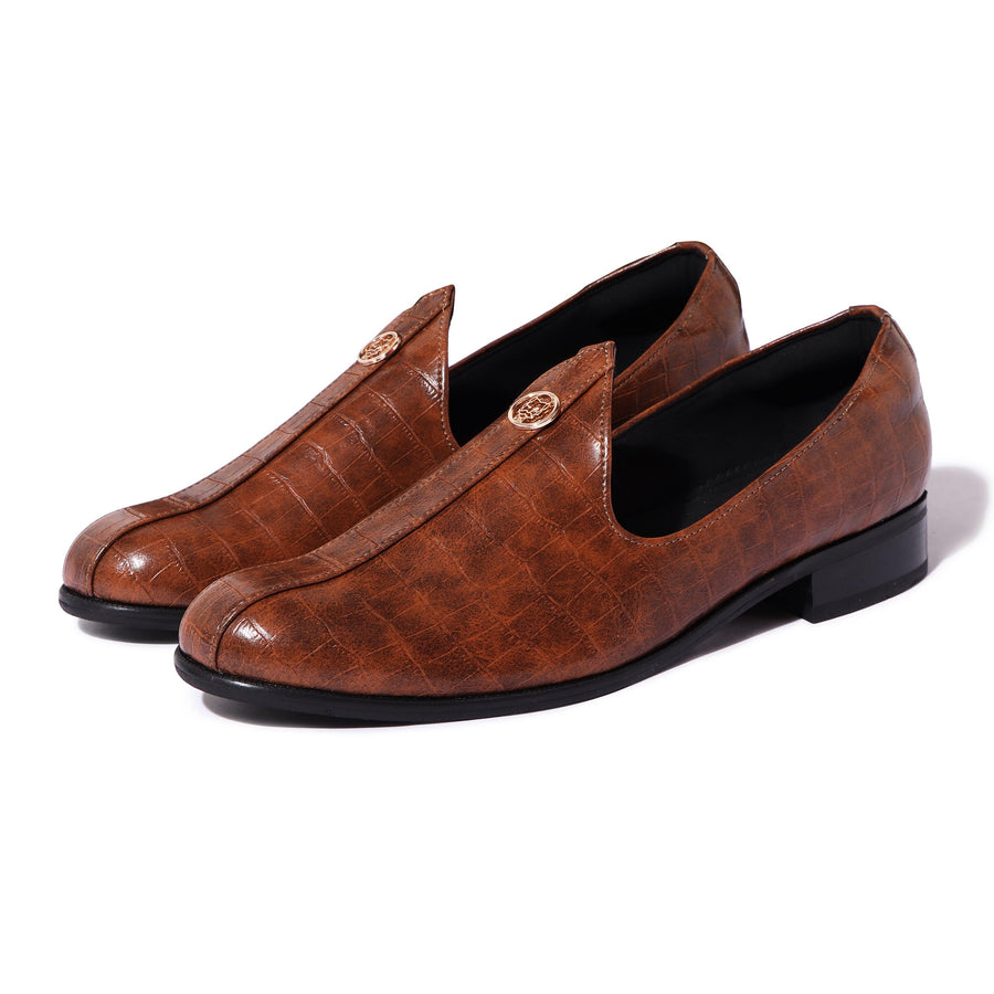 Elis - Brushoff Tan Croco Signature Mojdi - By Lusso