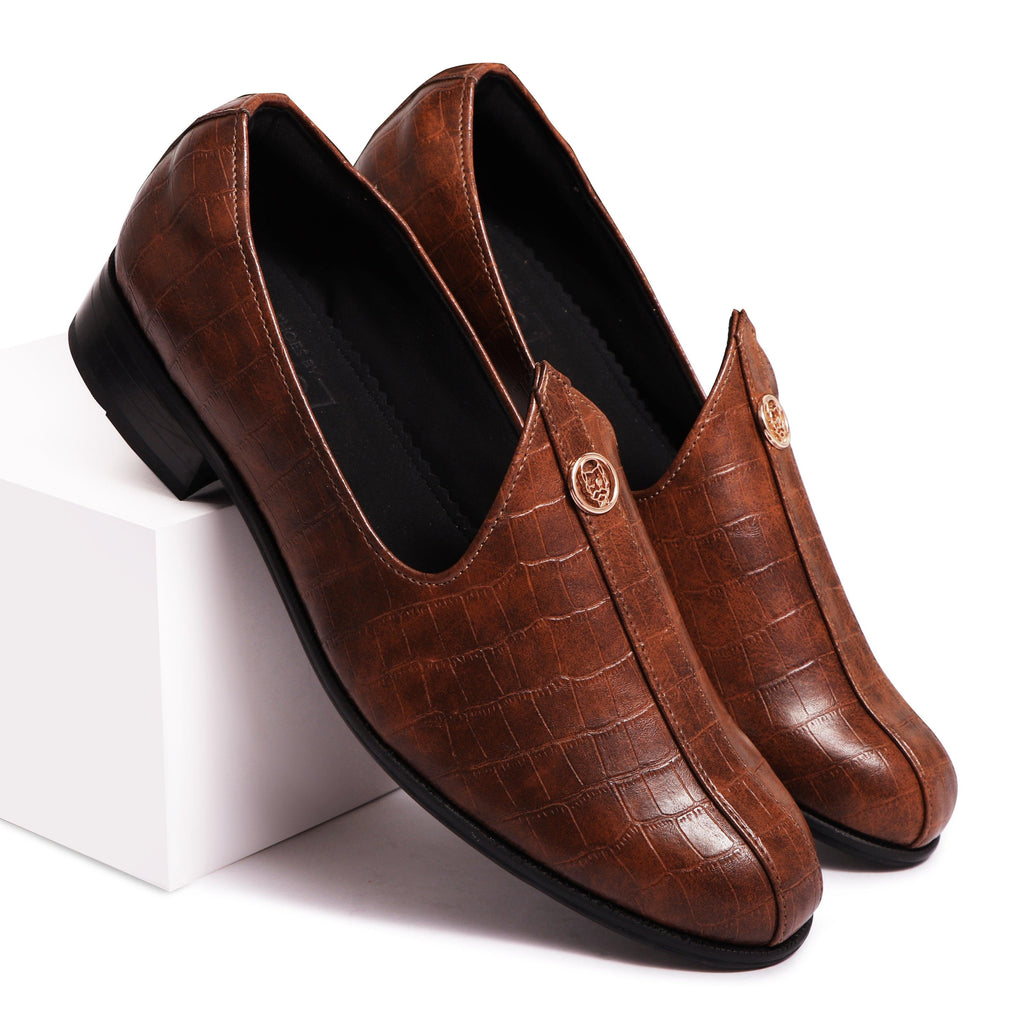 Elis - Brushoff Tan Croco Signature Mojdi - By Lusso