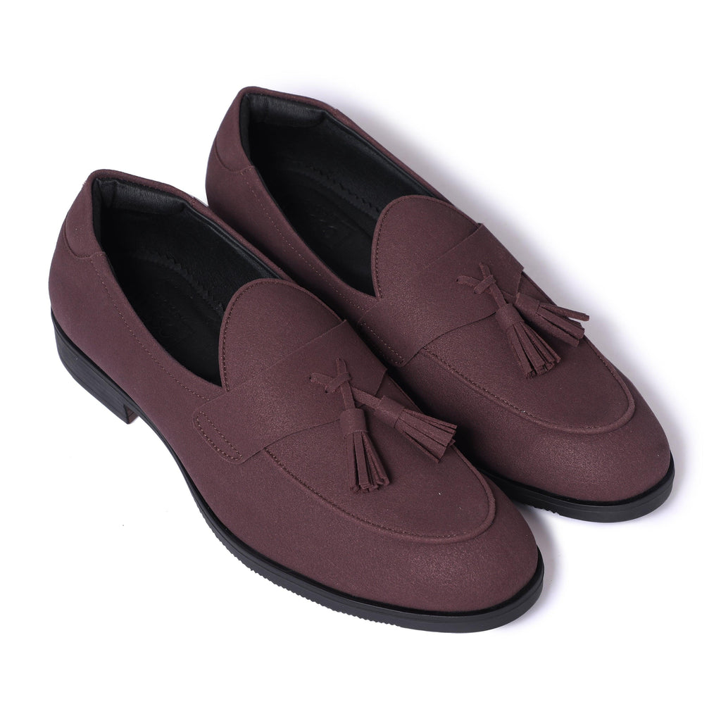 El Moho - Wine Suede Tassel Slip-On - By Lusso