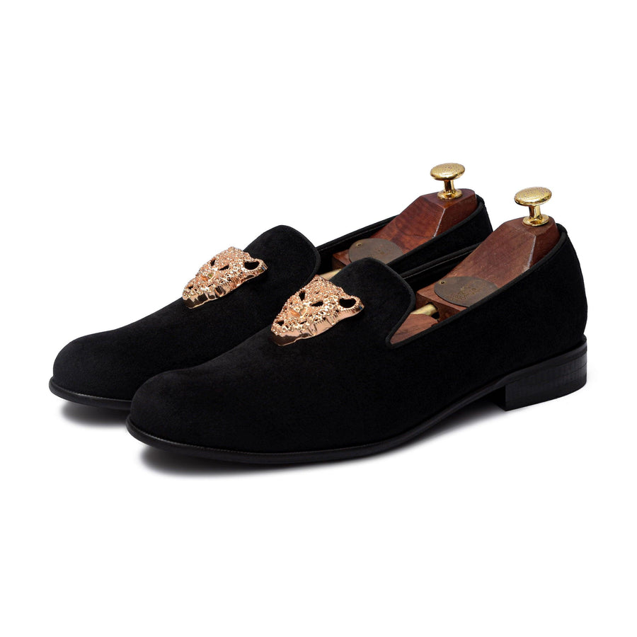 LEOPOLD | BLACK VELVET SLIP-ON - By Lusso