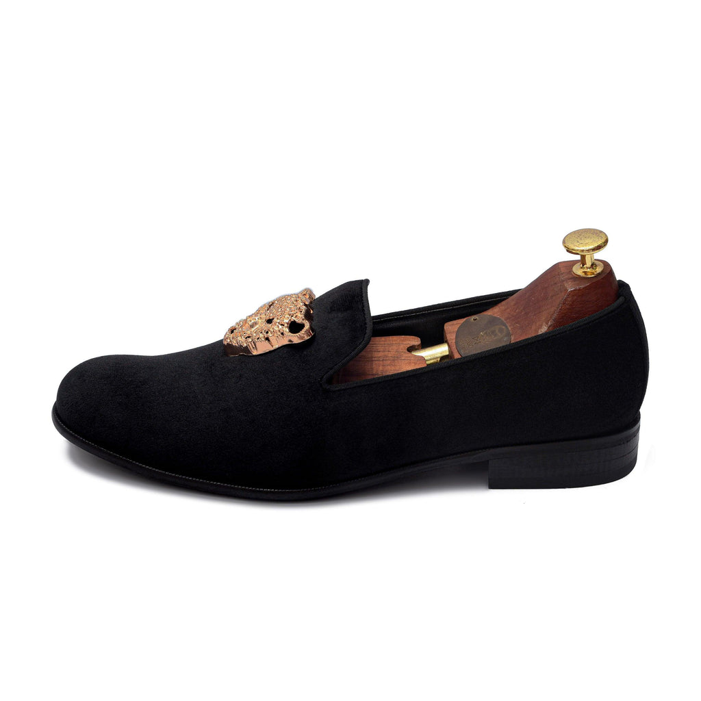 LEOPOLD | BLACK VELVET SLIP-ON - By Lusso