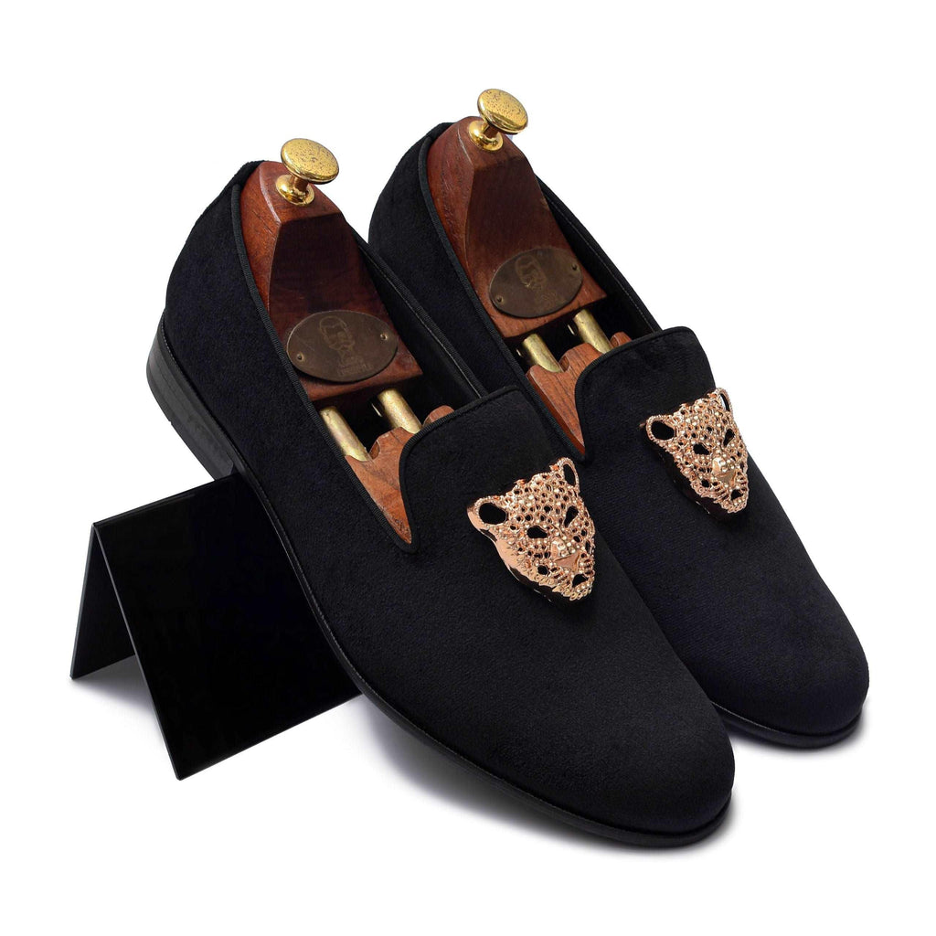 LEOPOLD | BLACK VELVET SLIP-ON - By Lusso