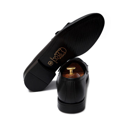 LOCATELLI | BLACK FRINGE SLIP-ON - Lusso Lifestyle