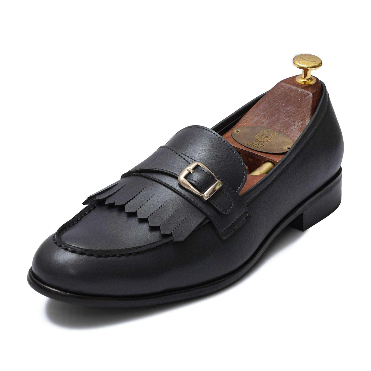 LOCATELLI | OCEAN GREY FRINGE SLIP-ON - By Lusso