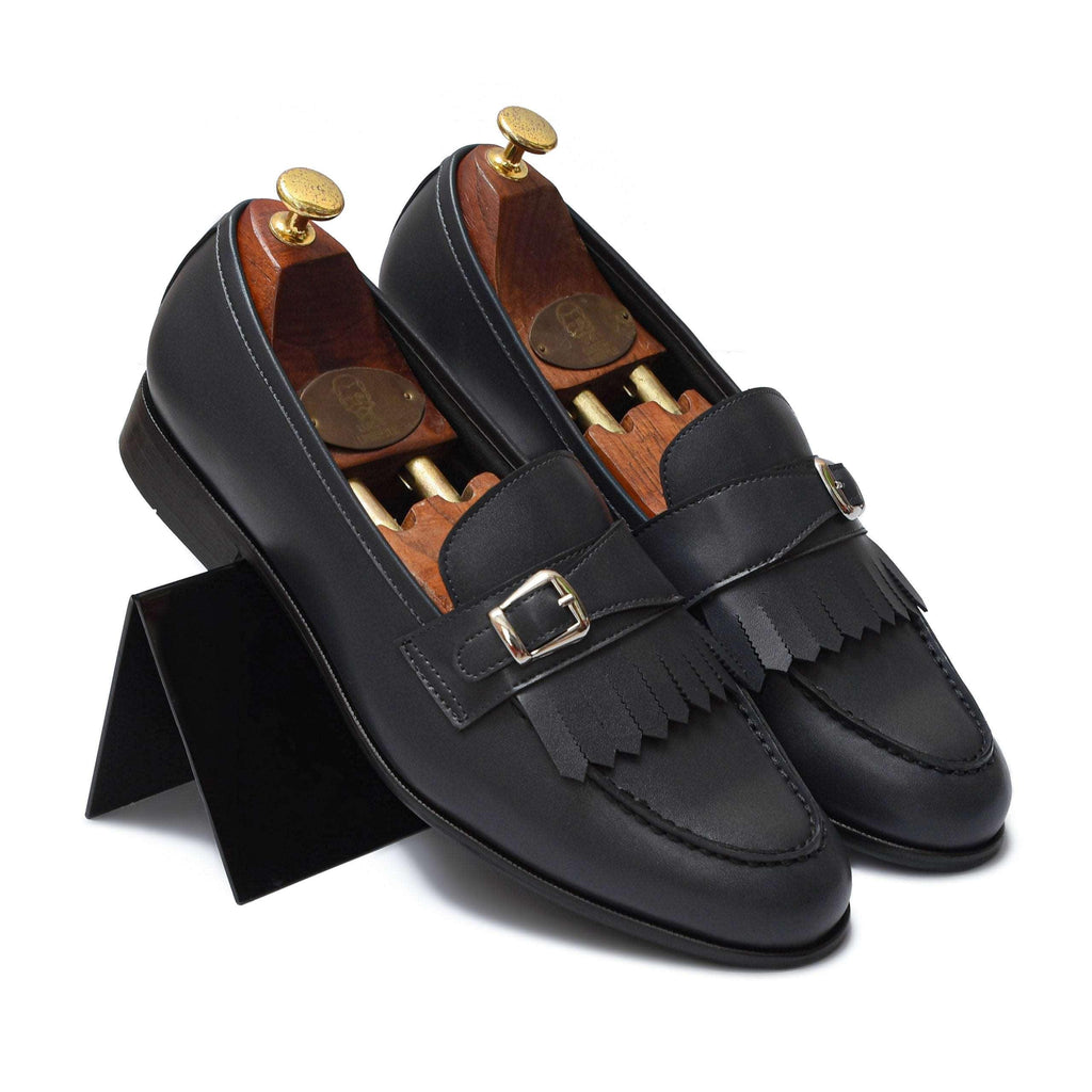 LOCATELLI | OCEAN GREY FRINGE SLIP-ON - By Lusso