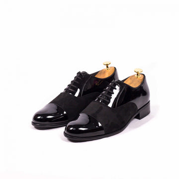 Ludeca Black Patent/Suede Lace Up - By Lusso