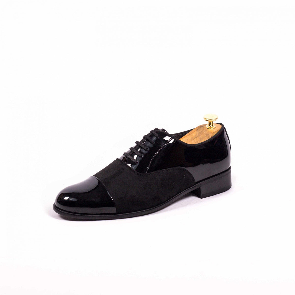 Ludeca Black Patent/Suede Lace Up - By Lusso