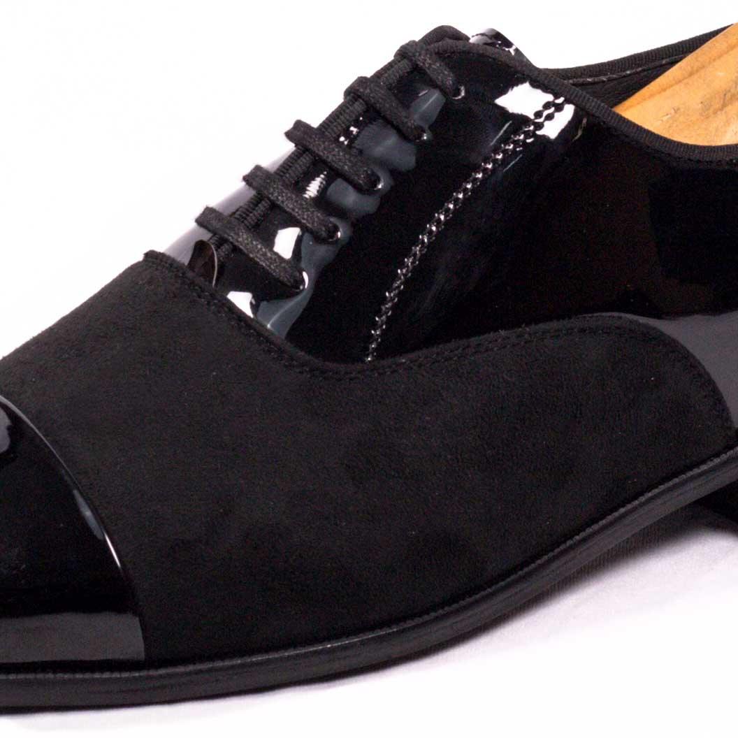 Ludeca Black Patent/Suede Lace Up - By Lusso