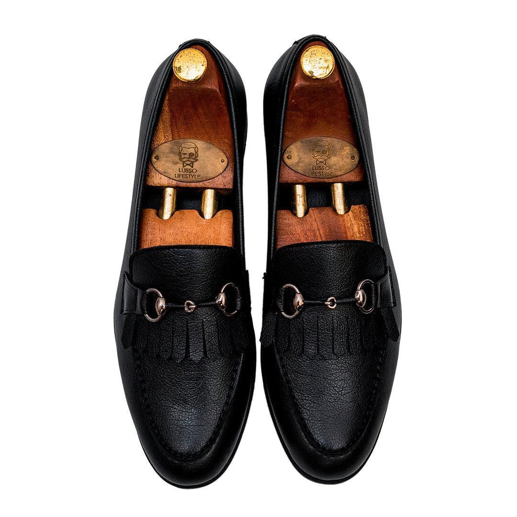MONTLE - BLACK HORSEBIT SLIP-ON - By Lusso