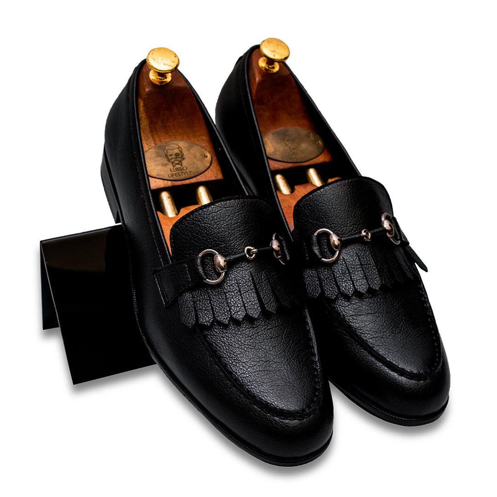 MONTLE - BLACK HORSEBIT SLIP-ON - By Lusso