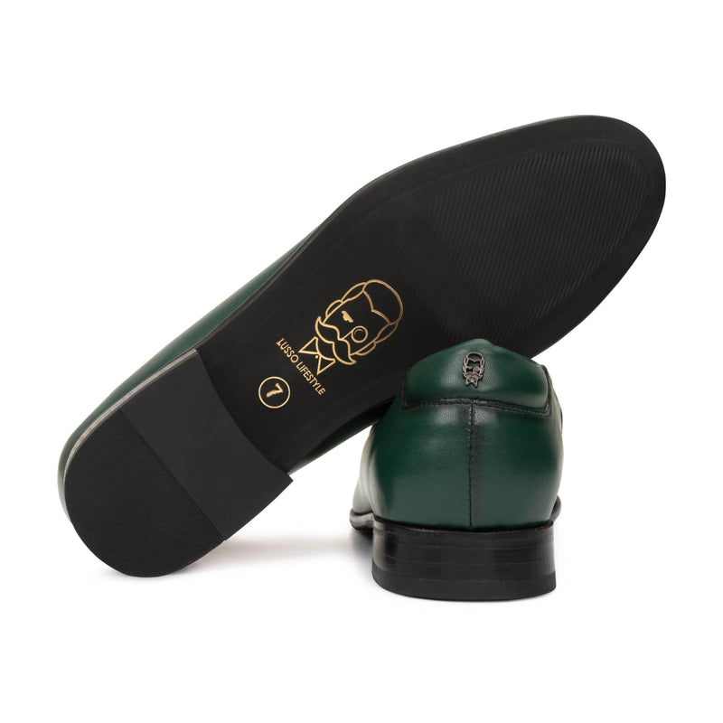 MONTLE | GREEN DUAL-TONE SLIP-ON - By Lusso