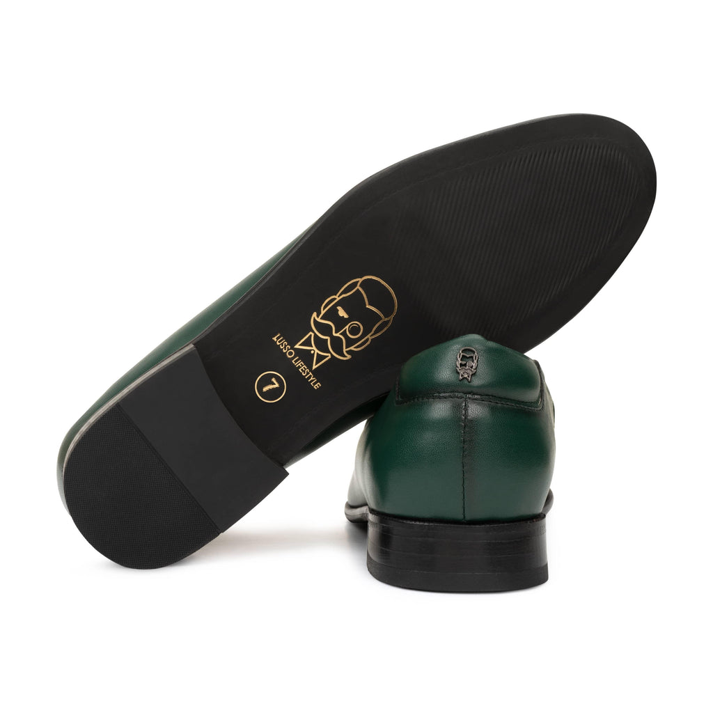 MONTLE | GREEN DUAL-TONE SLIP-ON - By Lusso