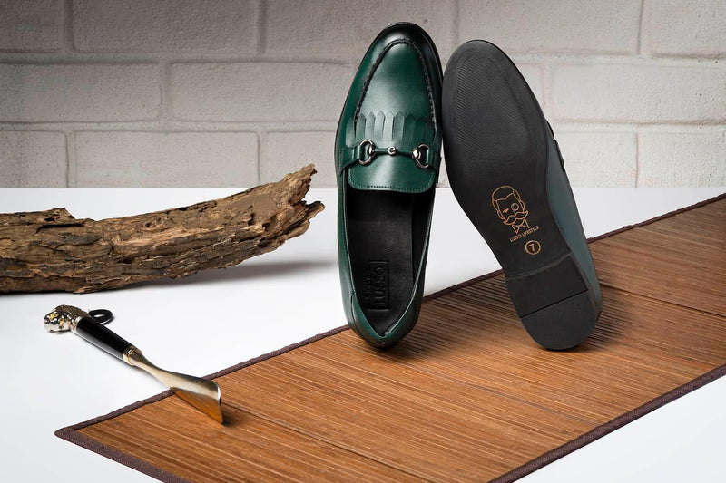 MONTLE | GREEN DUAL-TONE SLIP-ON - By Lusso