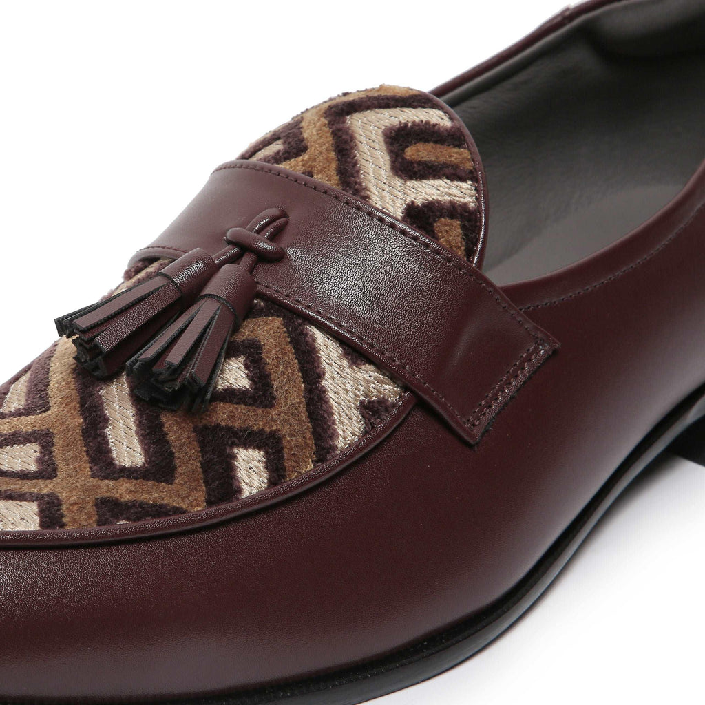 MUSK | DARK TAN TASSEL SLIP-ON - By Lusso