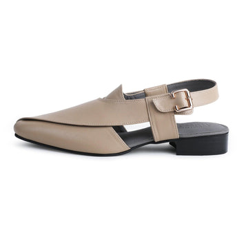 Peshawar | Moroccan Beige Pathani Sandal - By Lusso