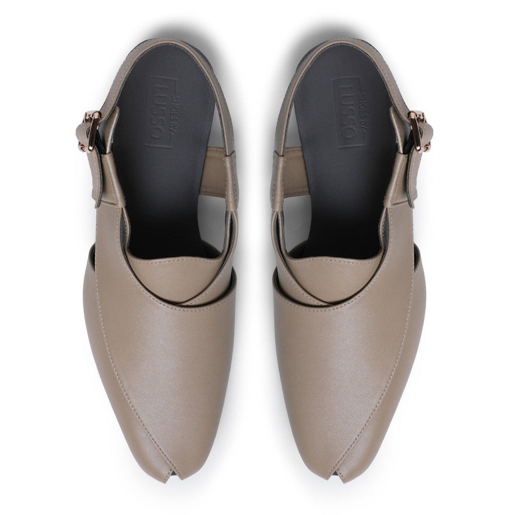Peshawar | Moroccan Beige Pathani Sandal - By Lusso