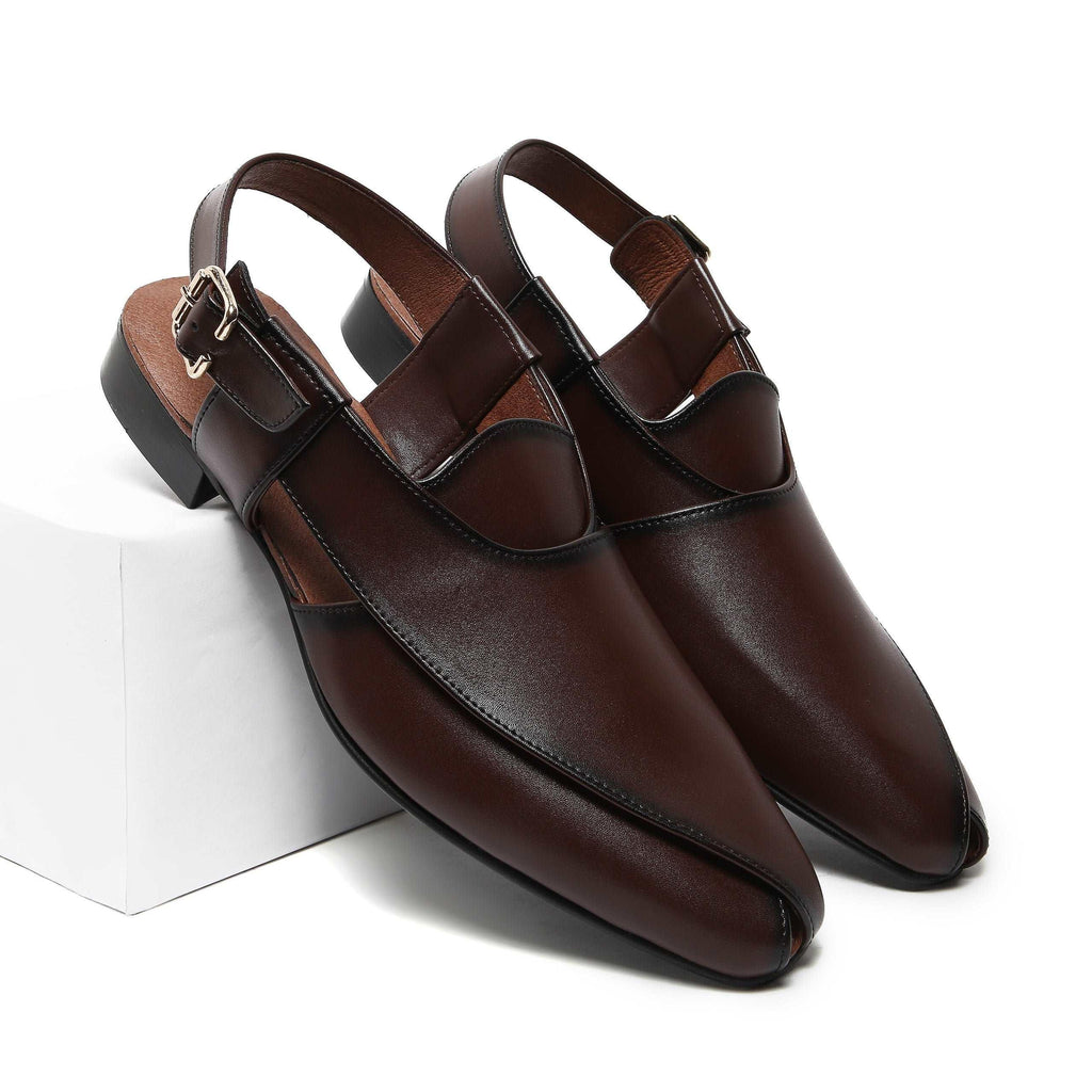 Peshawar | Tan Pathani Sandal - By Lusso