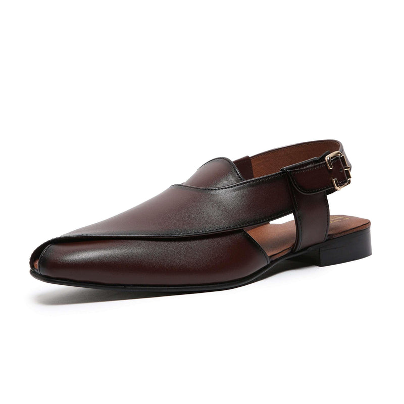 Peshawar | Tan Pathani Sandal - By Lusso