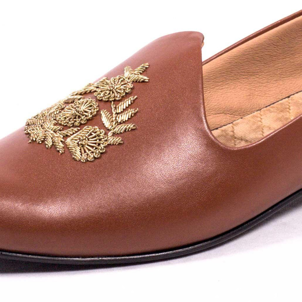 RANJA | LIGHT TAN ZARDOSI MOJDI - By Lusso