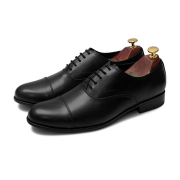 RHODES | BLACK OXFORD LACE UP - By Lusso