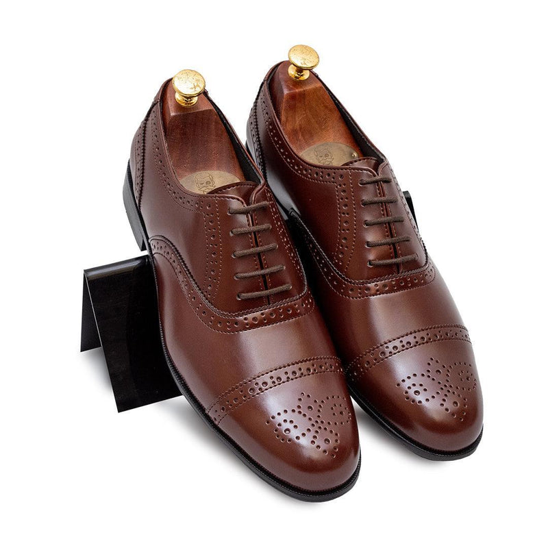 TERRY- BROWN BROGUE LACE UP - By Lusso
